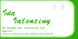 ida valentiny business card